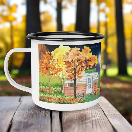 Perfect Fall Evening Enamel Camp Cup